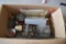 Table top Grind Stone and Assortment of Hardware