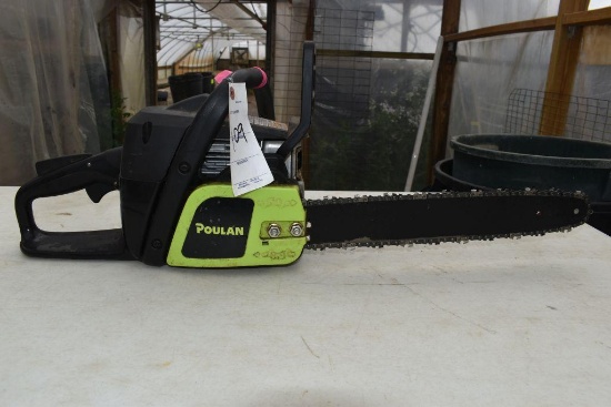 poulan 38cc 16" chainsaw, located in Building 94