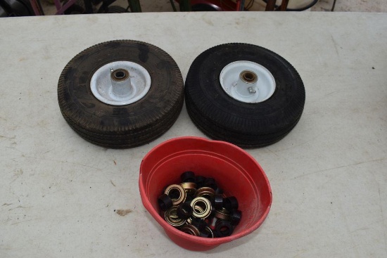 Garden wagon wheels, bearings, located in Building 94