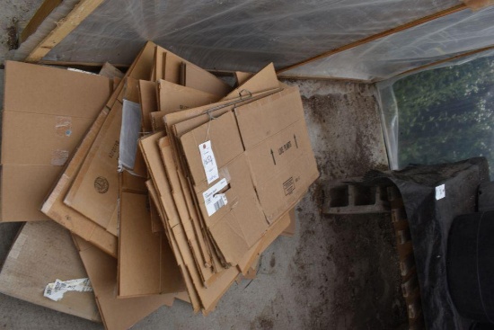 Assortment of used broken down boxes, located in Building 94