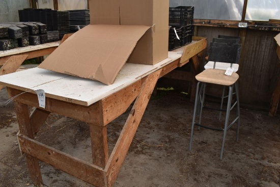 30"x8' homemade table , located in Building 94
