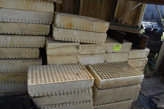 Assortment of foam plug trays, located in GH 197
