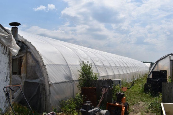 27'x96' hoop greenhouse with two fans, Buyers responsible for removal, must be removed