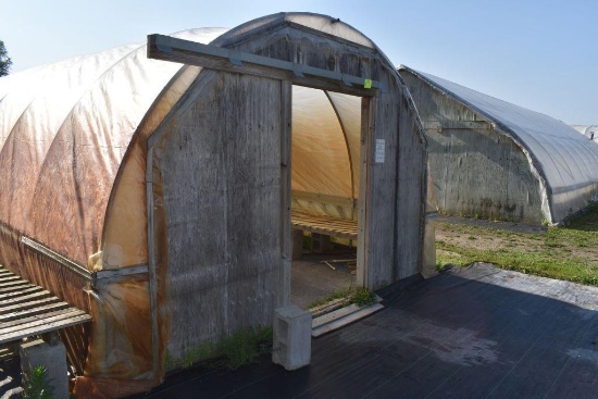 14'x60' hoop greenhouse with fan, Buyers responsible for removal, must be removed by