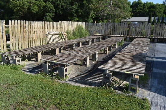 42"x85' greenhouse garden benches, located in GH 234