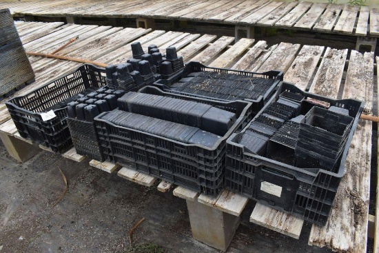 Assorted used plastic pots and trays, located in GH 24