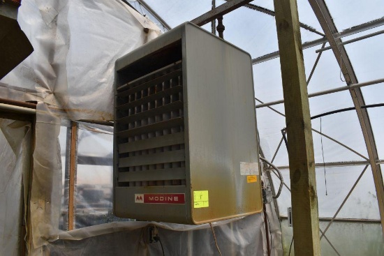 Modine model PA200AB hanging heater, natural gas, 160,000 max btu output located in GH2