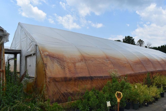 27'x72' hoop green house with 2 fans, Buyers responsible for removal, must be removed