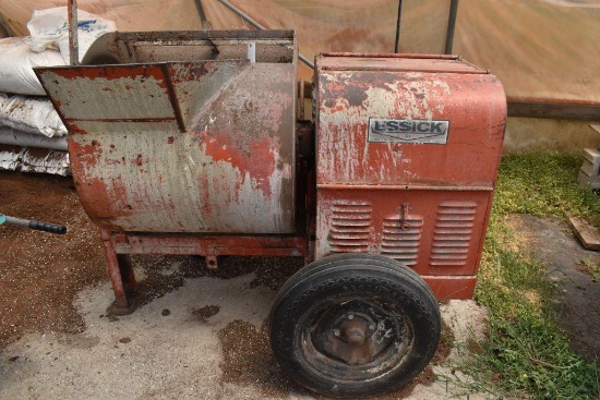 Essick cement/dirt mixer with Baldor 2hp electric motor, located in GH 52