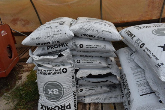 18 bags of Pro Mix general purpose potting soil 2.8 cubic feet per bag, located in GH 52