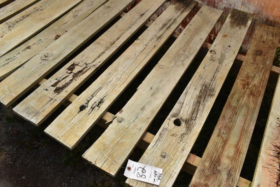 48"x72' wooden greenhouse garden bench with cinder blocks, located in GH 71