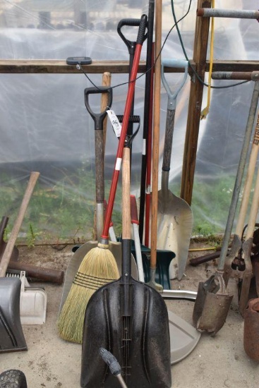 assortment of scoop shovels, located in Building 94