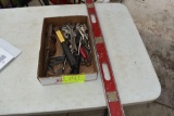 Hammers, vise grips, pliers, crescent wrenches, and level, located in Building 94