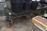 Wooden greenhouse garden benches 42
