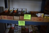 Assortment of Vegetable and Herb Seeds with Boxes, located in retail building
