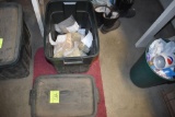 Tote Containing Pea Seeds, located in retail building