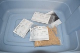 Tote Containing Cantaloupe and Cabbage Seeds, located in retail building
