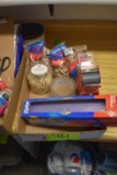 Rubber Bands, 1 Gallon Storage Bags, Tape Dispenser , located in retail building