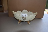 Louis XV Custard Glass Footed Bowl