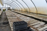 Approx. 180' of wooden greenhouse garden benches 60