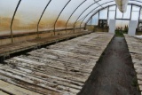 Approx. 180' of wooden greenhouse garden benches 50