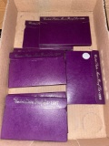 Unites States Proof Sets 1987, 1988, 1989, 1990, 1990, 1991, 1991,