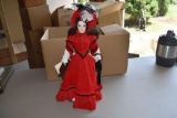 Franklin Heirloom Doll, Porcelain Face Doll With Stand