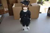 Porcelain Face Doll With Stand