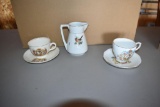 Royal Standard Fine Boned China, Cup And Saucer With advertising, Souvenir Potters
