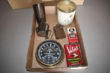 Tobacco Tins, Old Keys, Humidity Gauge