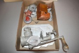 Assortment of Kitchen Collectibles, Cookie Cutters, Meat Grinder