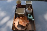 Assortment Of McCoy Vases, Weller Vases And other Pottery