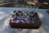 Etched Champagne Glasses, Etched Glass Goblets