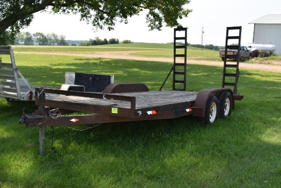 2000 16' x 82" tandem axle trailer, bumper hitch, ramps