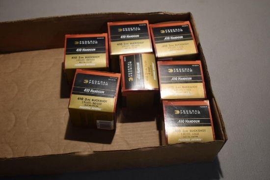 (3) 20 Rd Boxes Of Federal Premium 410 3' Buckshot, 5 Pellets-000 Buck, (3) 20 Rd Federal