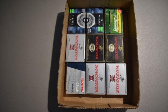 (9) Boxes Of 12 Ga. 2 3/4 00-Buck And Slugs, Assorted Brands, 45 Rds Total