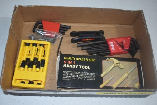 Allen wrenches and small tool set