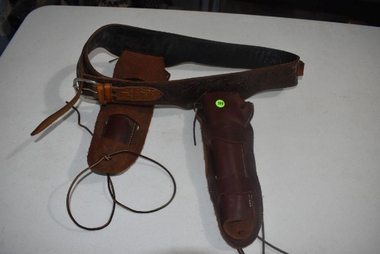 Nice Hunter Company Leather Double Belt Holster