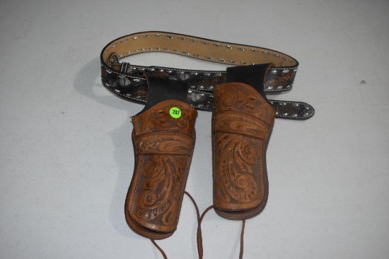 Brushy Creek Co. Leather Double Belt Holster