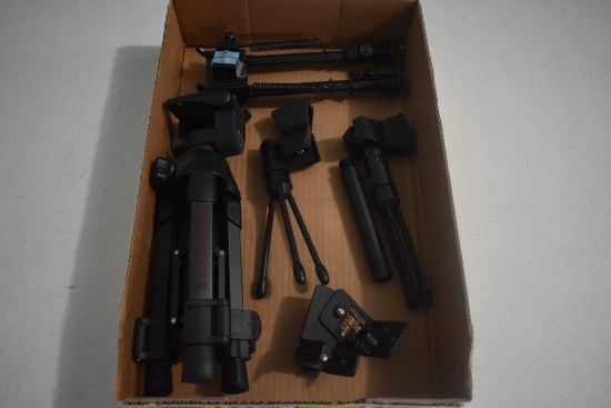 Winchester Tri-Pod, forearm mount bi-pod, two other tri-pods
