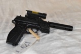 Crosman C02 Powered BB Gun With Laser And Suppreser