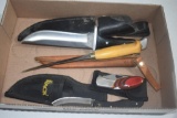 Four Knives with sheaths