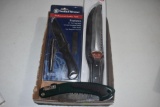 (2) New Knives and folding saw