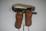 Brushy Creek Co. Leather Double Belt Holster