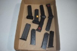 Assortment of pistol magazines