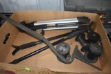 Tri-Pod, two mono-pods and stick-in metal stand