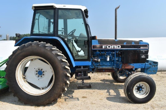 Ford 8240 Power Star SL 2WD Tractor, Cab, Front Weights, 8082 Hours, 3pt., PTO, 2 Hydraulics,
