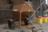 Handi-Hopper 1 Ton Portable Feed Cart, Single Axle With Lights, Site Glass