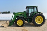 2011 John Deere 6430 MFWD Tractor, John Deere 673 Self-Leveling Loader With Euro Hookups