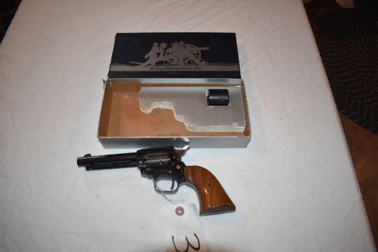 Heritage Rough Rider 22Cal LR, 4 Inch Barrel, SN: HR01462, with extra cylinder in box